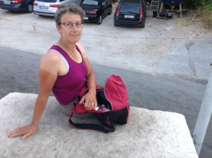 Bernie - with a cyclist's tan!